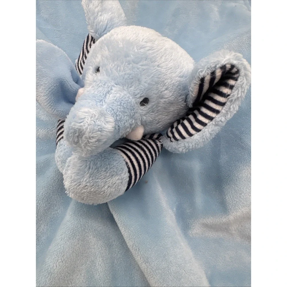 Child Baby Blue Elephant‎ Sweet Security Blanket Lovey Rattle
